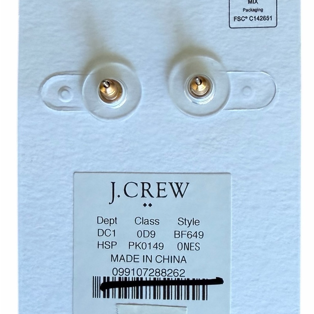 J. Crew Glittering Pink Heart Earrings - Picture 3 of 3